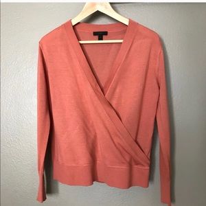 J Crew lightweight wrap long sleeve sweater
